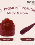 Buy Online Lip Pigment Powder - Magic Maroon in India - Purenso Select