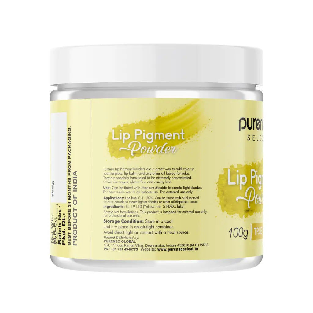 Buy Online Lip Pigment Powder - True Yellow in India - Purenso Select