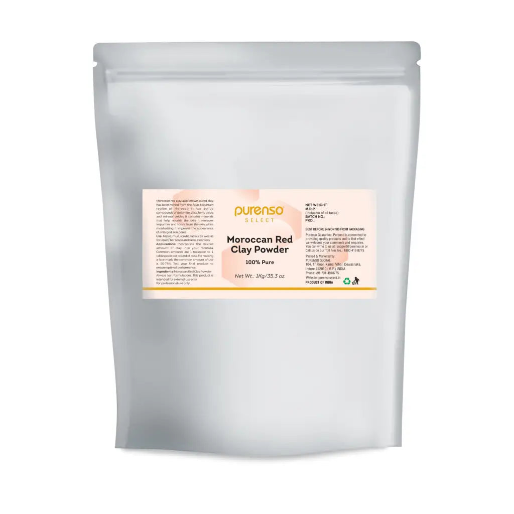Buy Online Moroccan Red Clay Powder in India - Purenso Select
