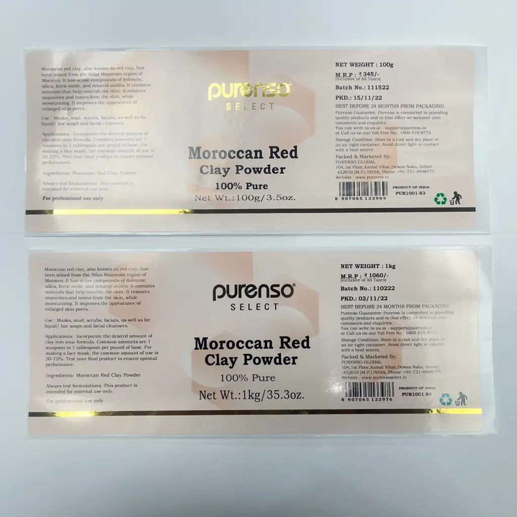 Buy Online Moroccan Red Clay Powder in India - Purenso Select
