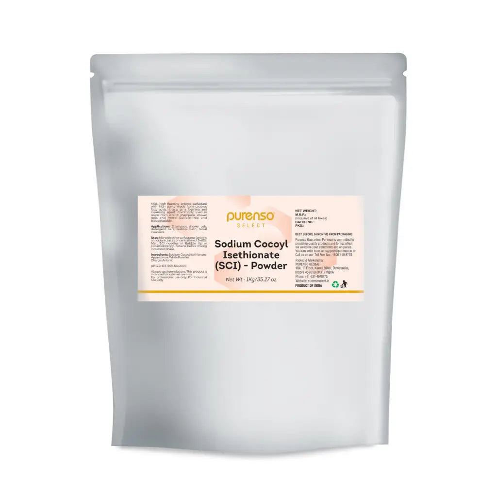 Buy Online Sodium Cocoyl Isethionate (SCI) - Powder in India - Purenso Select