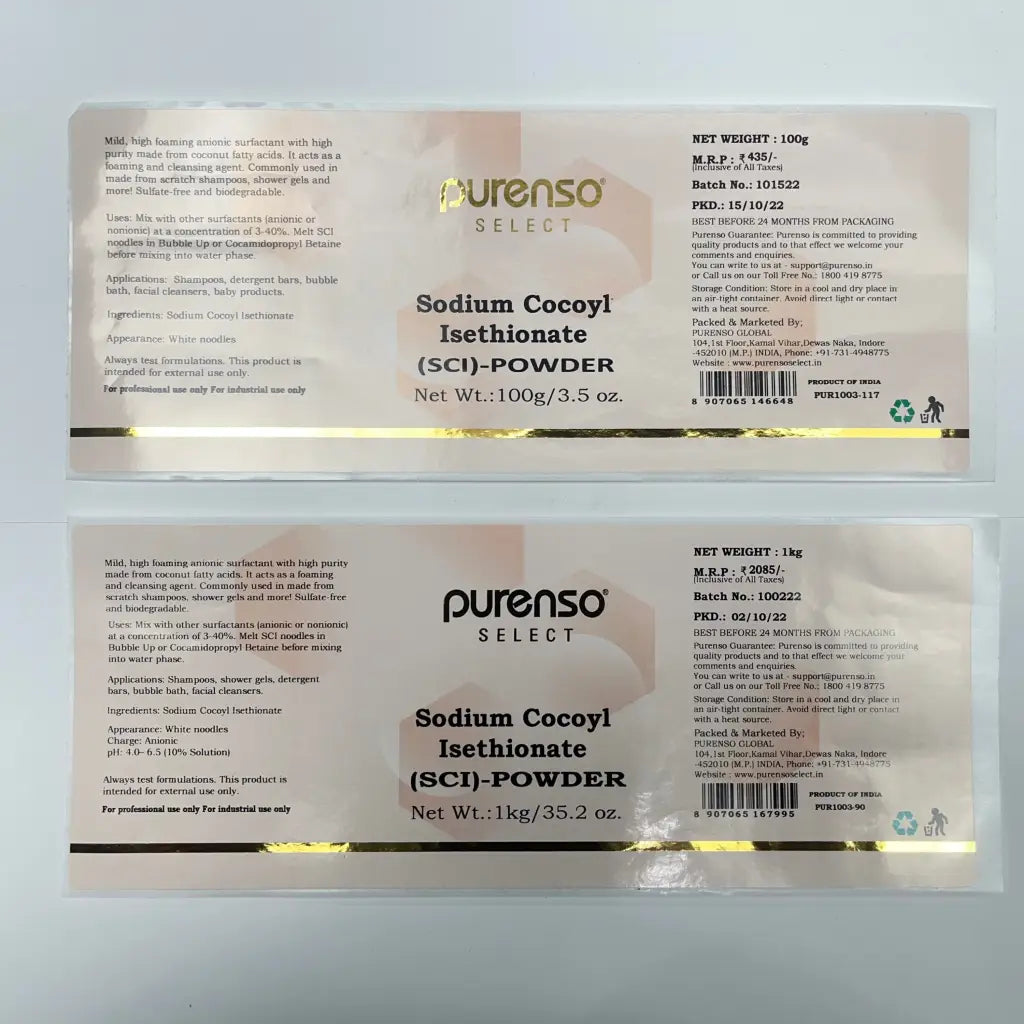 Buy Online Sodium Cocoyl Isethionate (SCI) - Powder in India - Purenso Select