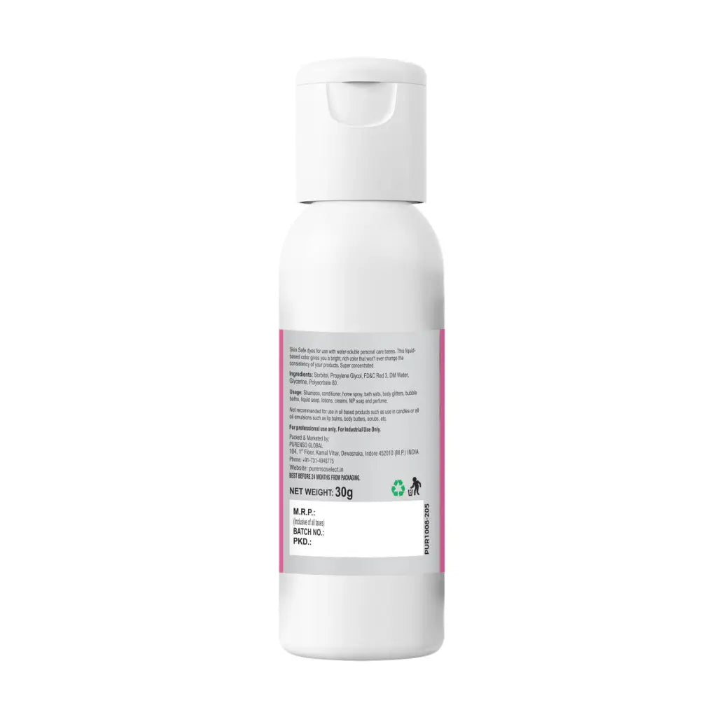 Water Soluble Liquid Colors - Pink - Colorants