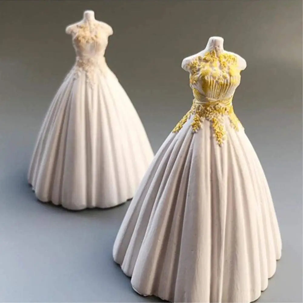 Wedding Bridal Dress Silicone Mould (PUR1015-74) - Soap