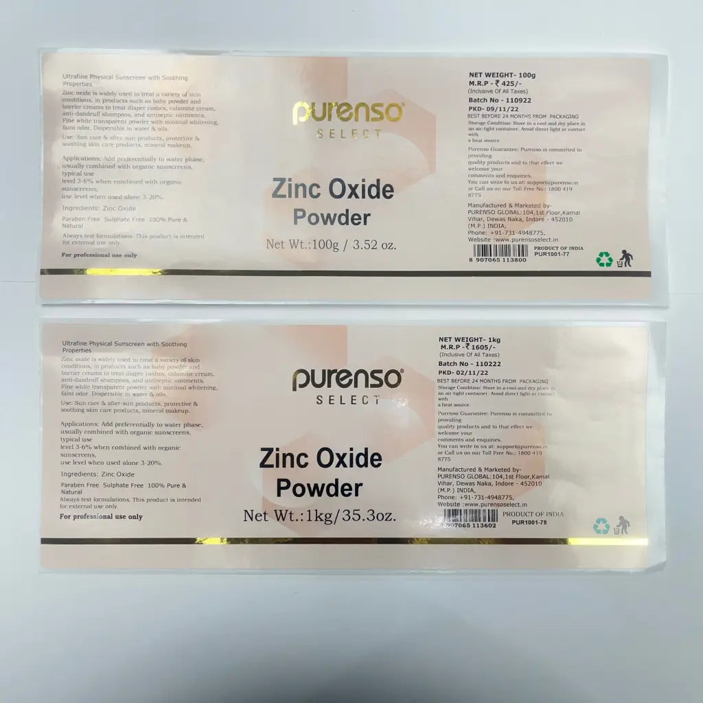 Buy Online Zinc Oxide Powder in India - Purenso Select