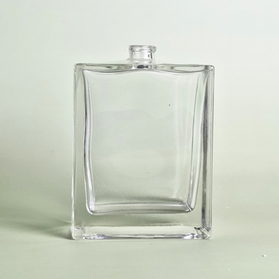 100ml Victor Rectangle Clear Empty Glass Perfume Bottle FEA 15 Crimp Neck