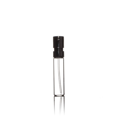 2ml Clear Glass Perfume Tester Vial with Black Sprayer