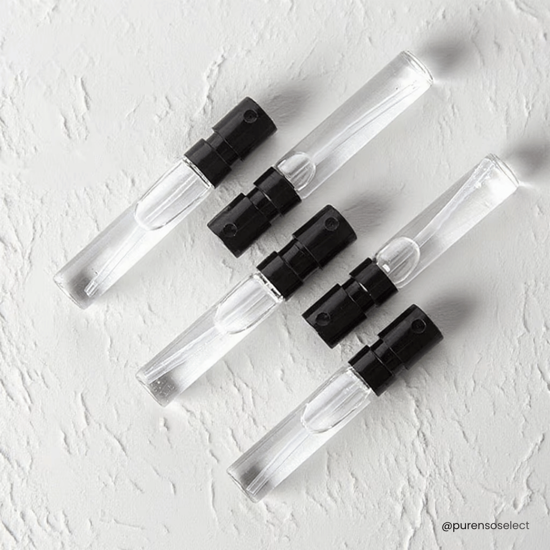 2ml Clear Glass Perfume Tester Vial with Black Sprayer