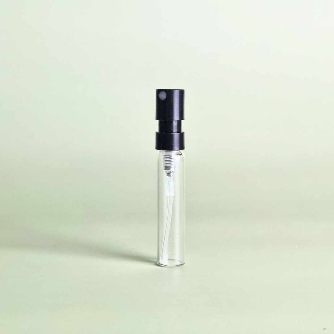 2ml Clear Glass Perfume Tester Vial with Black Sprayer