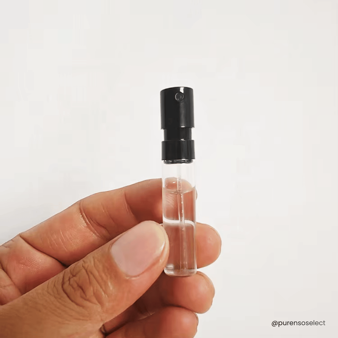 2ml Clear Glass Perfume Tester Vial with Black Sprayer