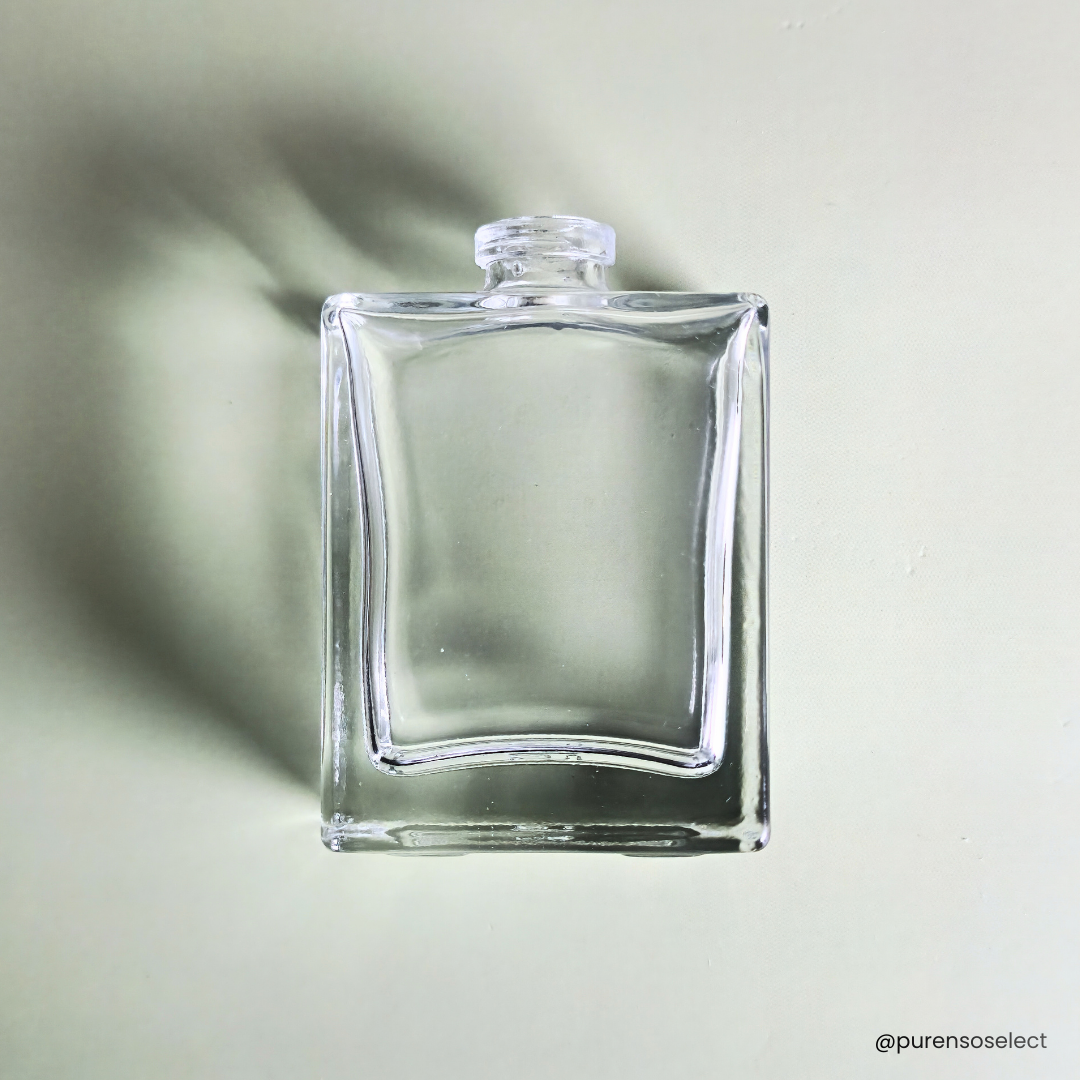 30ml Victor Rectangle Clear Empty Glass Perfume Bottle FEA 15 Crimp Neck