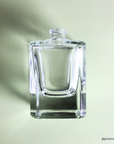 50ml Micron Square Clear Empty Glass Perfume Bottle FEA 15 Crimp Neck
