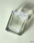 50ml Victor Rectangle Clear Empty Glass Perfume Bottle FEA 15 Crimp Neck