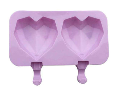 Buy Online 2 Cavities Heart Ice Cream Popsicle Silicone Mould (PUR1015-87) in India - Purenso Select