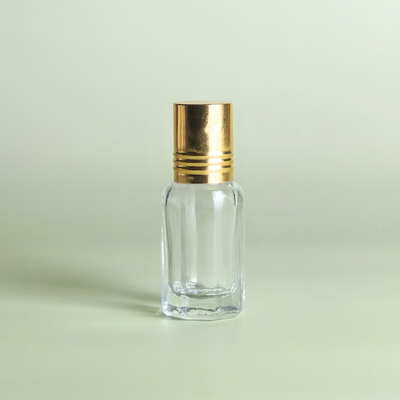 6ml Roll on Clear Empty Glass Bottle With Golden Cap