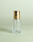 6ml Roll on Clear Empty Glass Bottle With Golden Cap