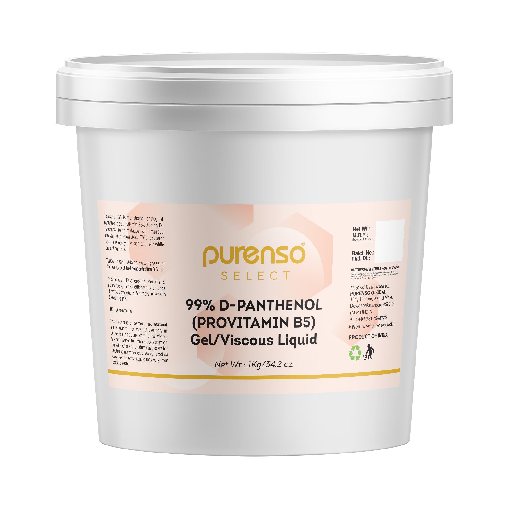 D-panthenol (Provitamin B5) Gel / Viscous Liquid