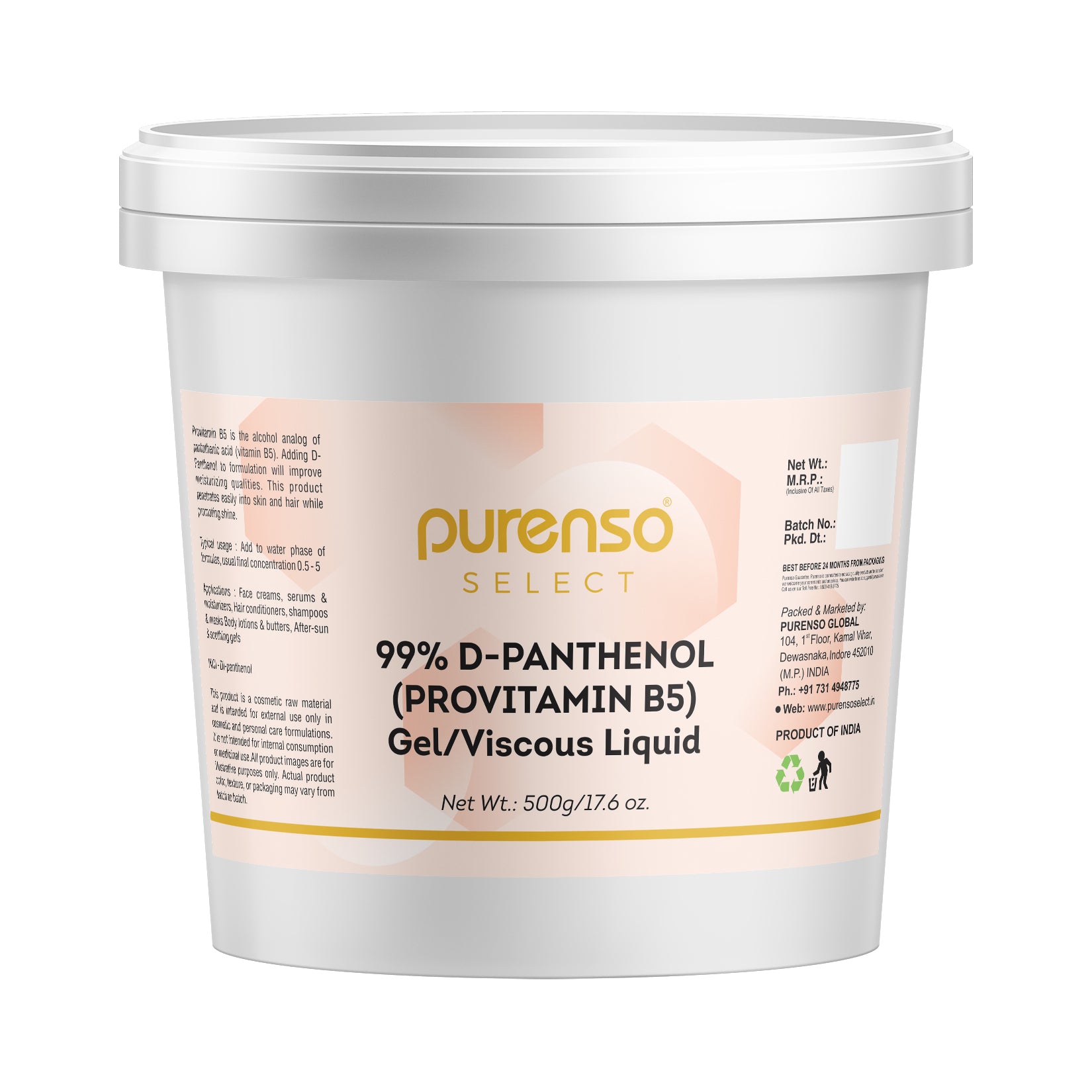 D-panthenol (Provitamin B5) Gel / Viscous Liquid