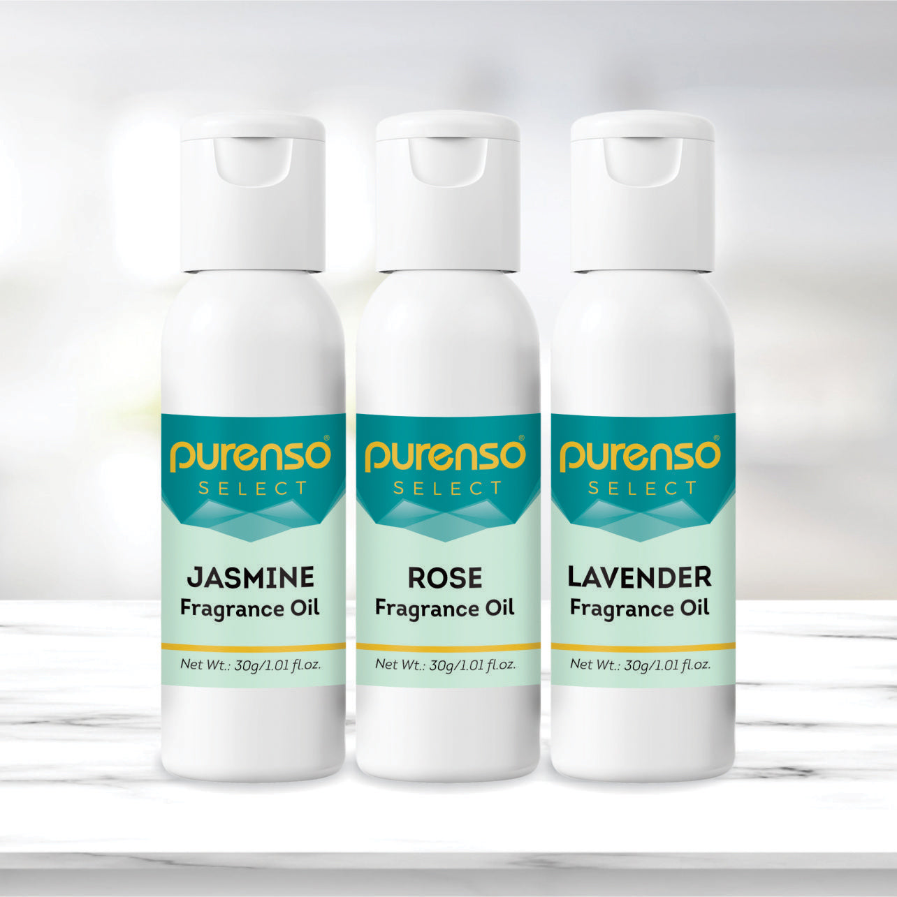 Fragrance Oil Combo - Jasmine + Rose + Lavender (30g x 3 Bottles)