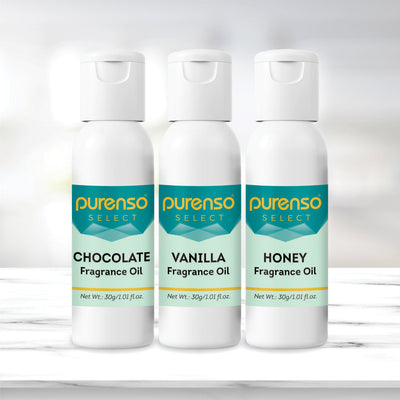 Buy Online Fragrance Oil Combo - Chocolate + Vanilla + Honey (30g x 3 Bottles) in India - Purenso Select