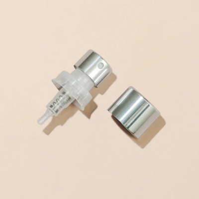 Shiny Silver Perfume Spray Pump - Self/Easy-Crimp With Ring, 0.1ml (130 FCL), FEA 15