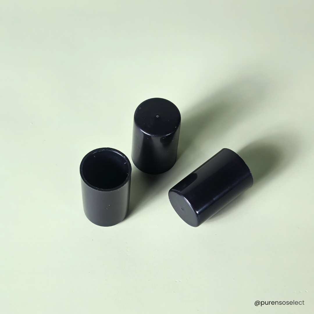 Glossy Black Slim Perfume Cap – FEA 15 Neck
