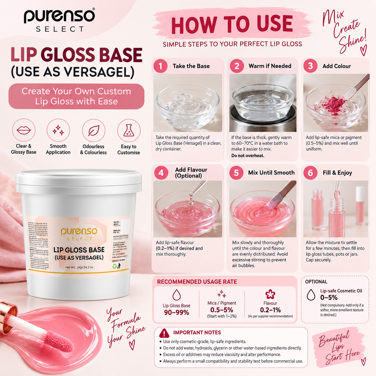 Lip Gloss Base (Use as Versagel)