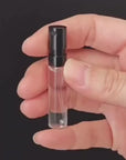 2ml Clear Glass Perfume Tester Vial with Black Sprayer
