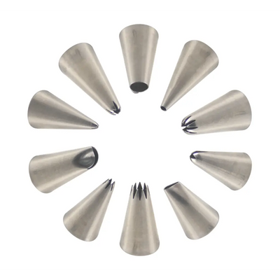Buy Online 10-Pieces Stainless Steel Piping Nozzles PUR1015-44 in India - Purenso Select