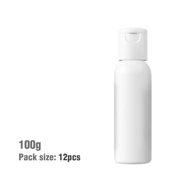 100ml White Bullet Plastic Bottle with Fliptop Cap - PurensoSelect