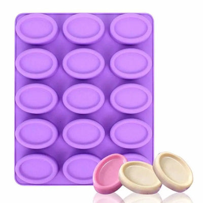 Buy Online 15 Cavities Raised Bottom Oval Shape Mould (PUR1015-37) in India - Purenso Select