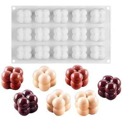 Buy Online 15 Cavities Small 3D Bubble Cube Mould (PUR1015-57) in India - Purenso Select