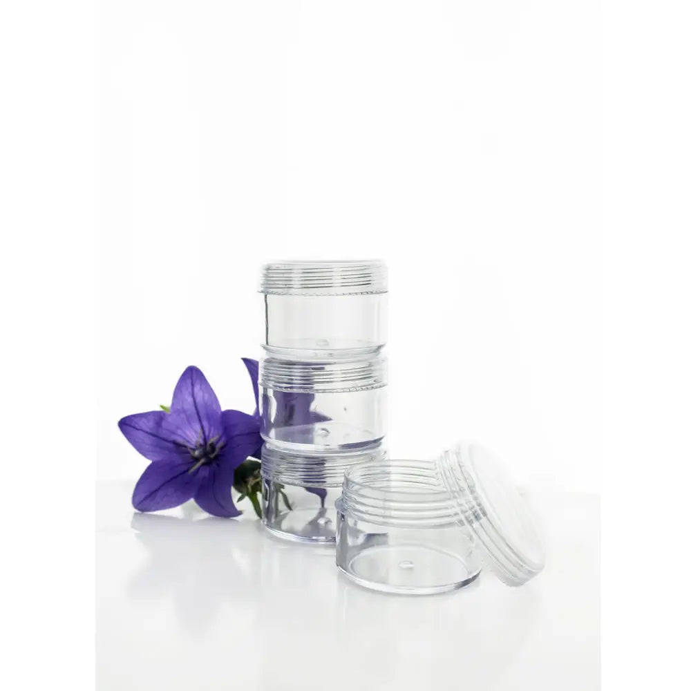 15ml Clear Acrylic Jar & Clear Frosted Cap with Foam Liner - PurensoSelect