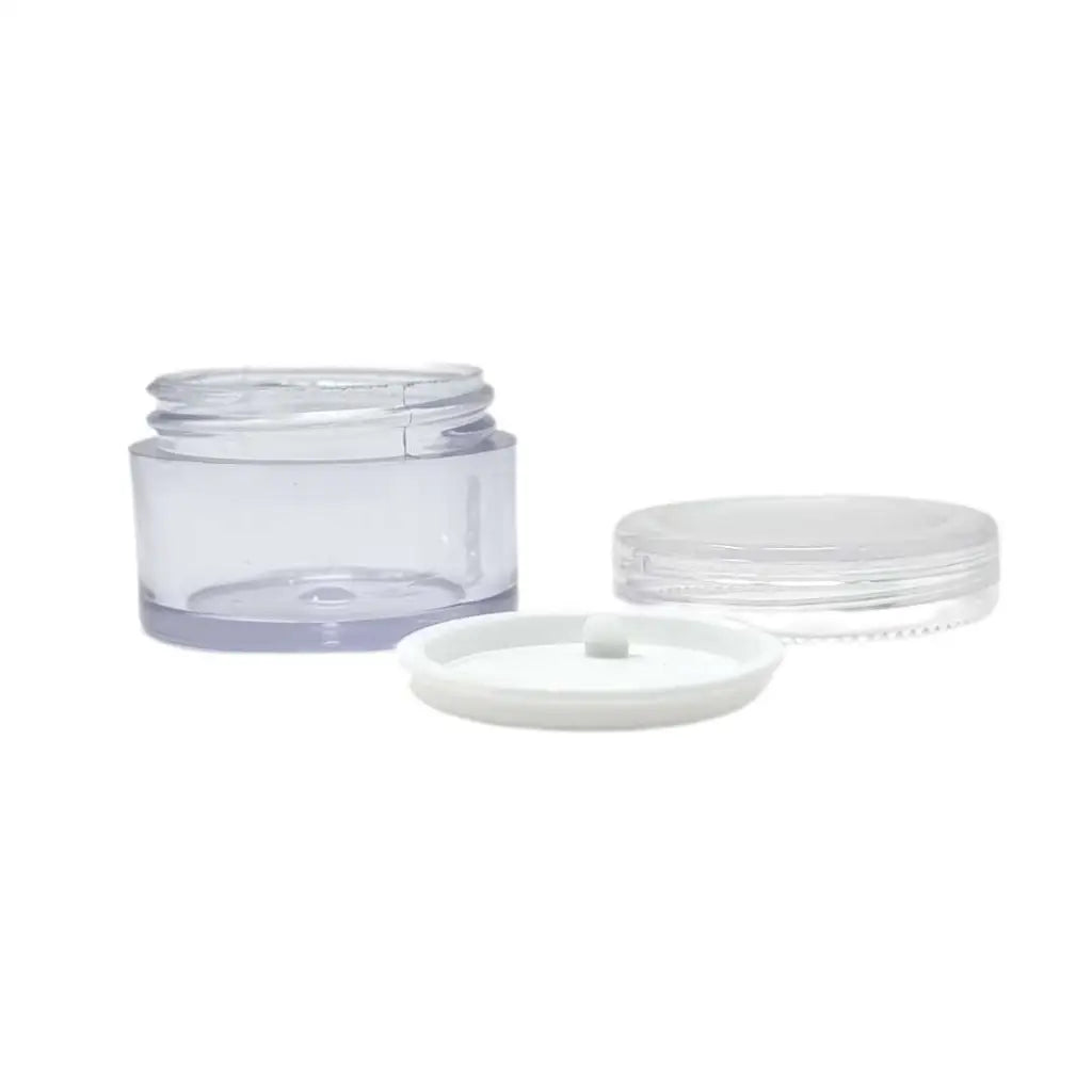 15ml Clear Acrylic Jar &amp; Clear Frosted Cap with Foam Liner - PurensoSelect