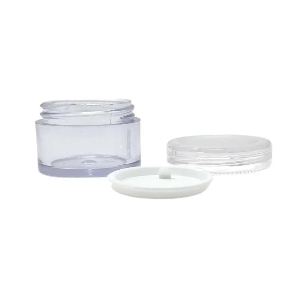 15ml Clear Acrylic Jar & Clear Frosted Cap with Foam Liner - PurensoSelect