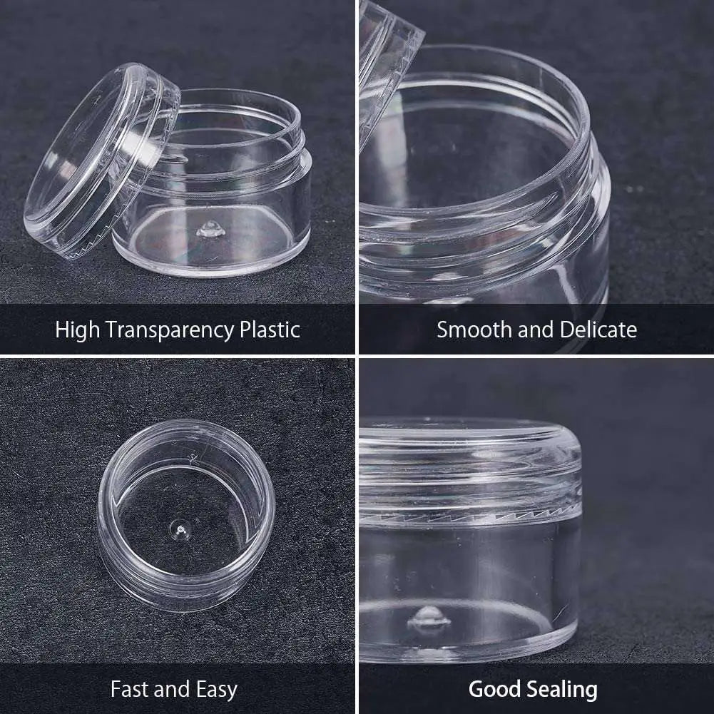 15ml Clear Acrylic Jar &amp; Clear Frosted Cap with Foam Liner - PurensoSelect