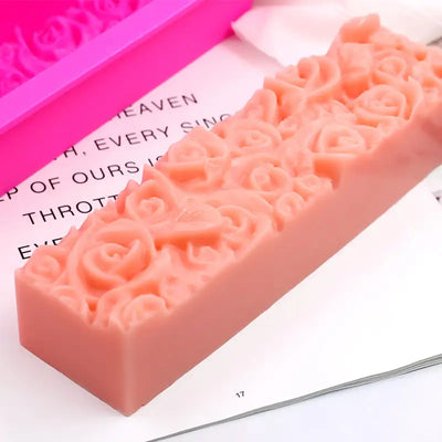 Buy Online 3D Rose Embossed Shape Silicone Loaf Mould (PUR1015-75) in India - Purenso Select