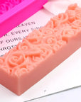 3D Rose Embossed Shape Silicone Loaf Mould (PUR1015-75) -