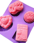 4 Cavities Baby Angel, Rose Flowers, Heart Shape Mould (PUR1015-09) - PurensoSelect