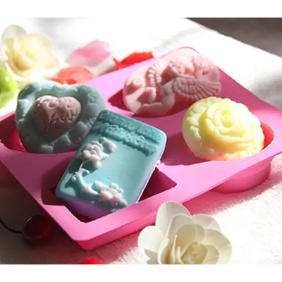 Buy Online 4 Cavities Baby Angel, Rose Flowers, Heart Shape Mould (PUR1015-09) in India - Purenso Select