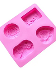 4 Cavities Baby Angel, Rose Flowers, Heart Shape Mould (PUR1015-09) - PurensoSelect
