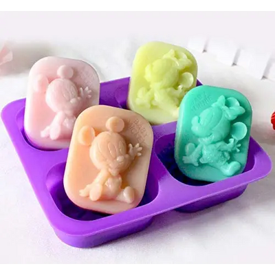 Buy Online 4 Cavities Disney Mickey-Minnie Mouse Shape Mould (PUR1015-10) in India - Purenso Select