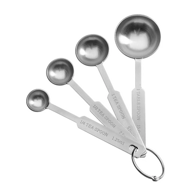 Buy Online 4-Pieces Stainless Steel Measuring Spoon Set PUR1015-40 in India - Purenso Select