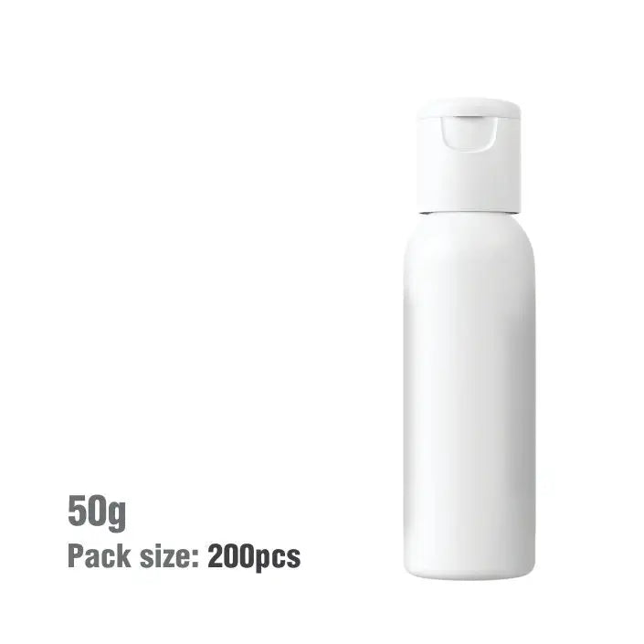 50ml White Bullet Plastic Bottle with Fliptop Cap - PurensoSelect