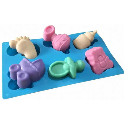 Buy Online 6 Cavities Baby Shower Bear Carriages Bottle Feet Soap Mould (PUR1015-08) in India - Purenso Select