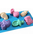 6 Cavities Baby Shower Bear Carriages Bottle Feet Soap Mould (PUR1015-08) - PurensoSelect