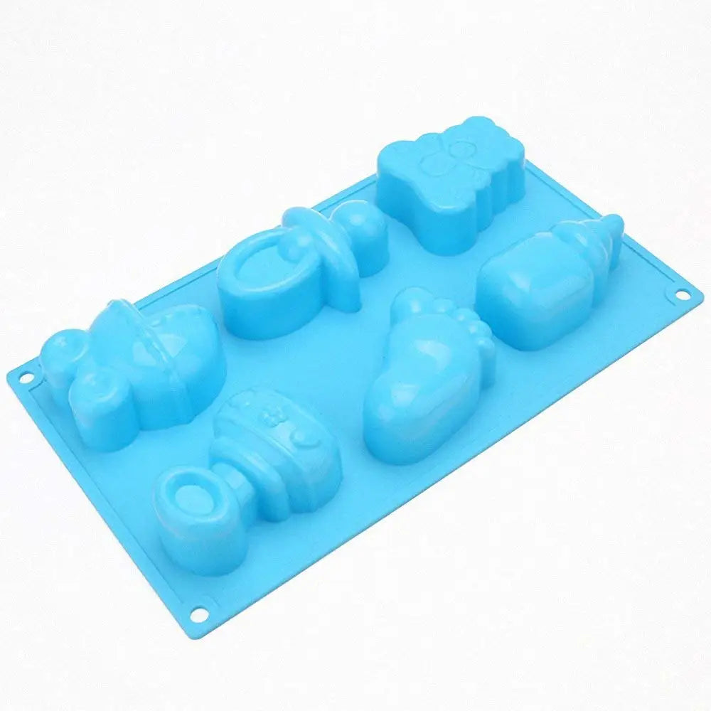 6 Cavities Baby Shower Bear Carriages Bottle Feet Soap Mould (PUR1015-08) - PurensoSelect