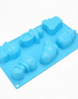 6 Cavities Baby Shower Bear Carriages Bottle Feet Soap Mould (PUR1015-08) - PurensoSelect