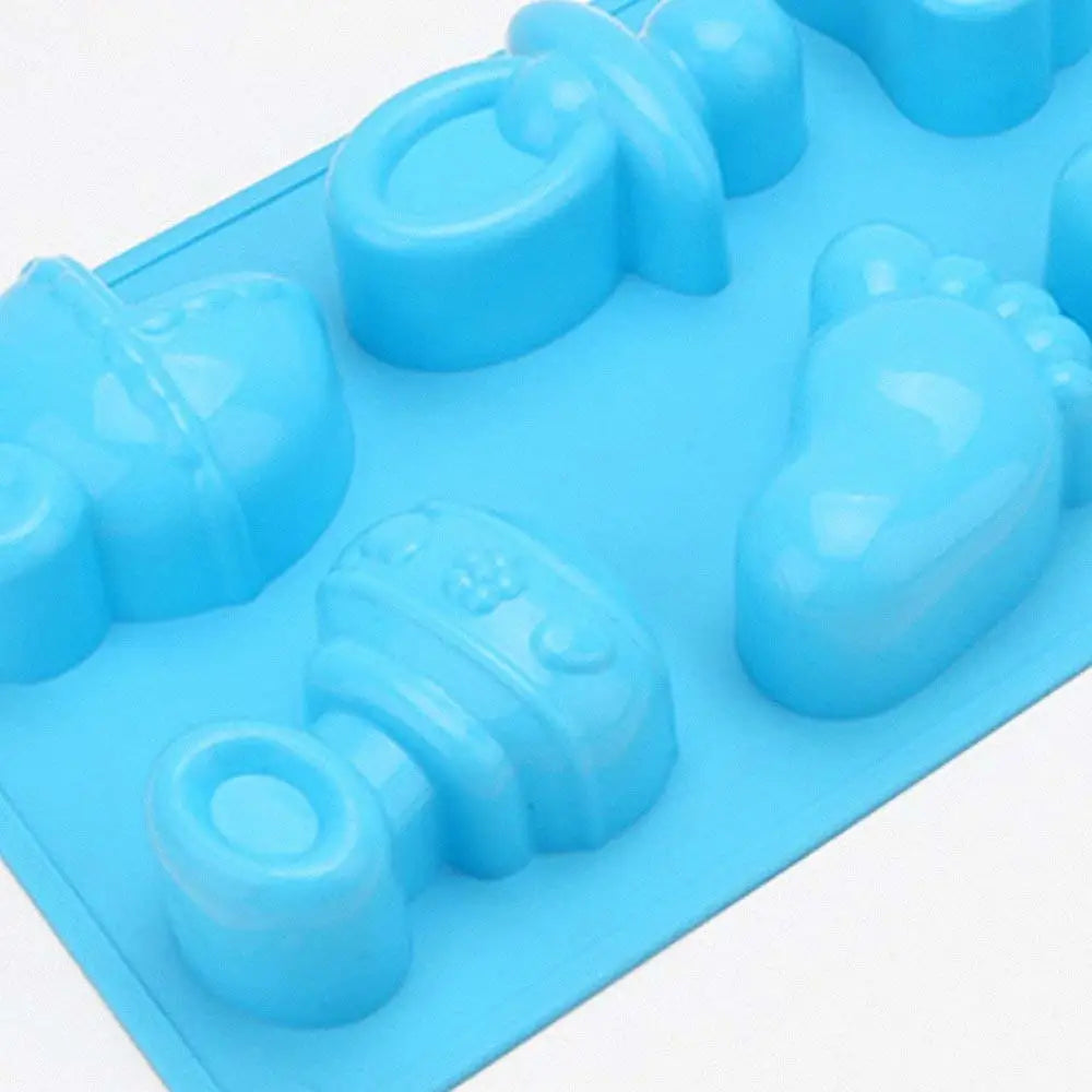 6 Cavities Baby Shower Bear Carriages Bottle Feet Soap Mould (PUR1015-08) - PurensoSelect