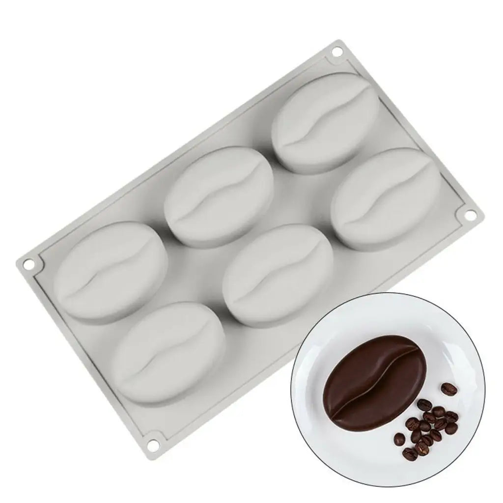 6 Cavities Coffee Beans Silicone Mould (PUR1015-53) - PurensoSelect